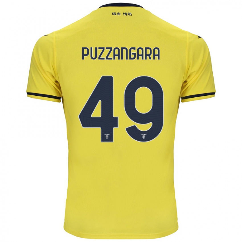 Gyermek Angelo Antonio Puzzangara #49 Sárga Idegenbeli Jersey 2024/25 Mez Póló Ing