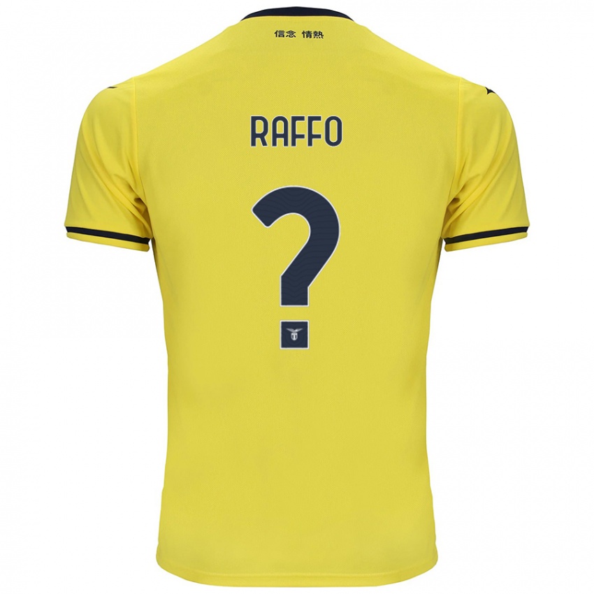 Gyermek Edoardo Raffo #0 Sárga Idegenbeli Jersey 2024/25 Mez Póló Ing