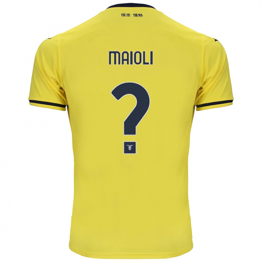 Gyermek Francesco Maioli #0 Sárga Idegenbeli Jersey 2024/25 Mez Póló Ing