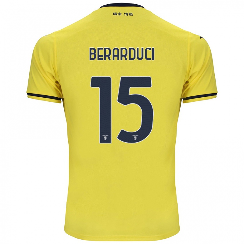 Gyermek Martina Berarduci #15 Sárga Idegenbeli Jersey 2024/25 Mez Póló Ing