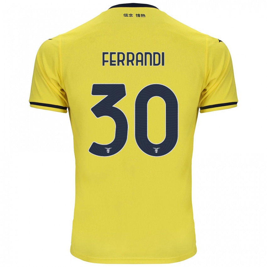 Gyermek Giulia Ferrandi #30 Sárga Idegenbeli Jersey 2024/25 Mez Póló Ing