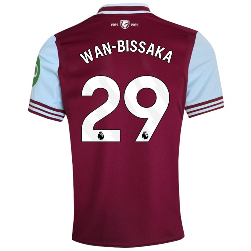 Férfi Aaron Wan-Bissaka #29 Sötétvörös Hazai Jersey 2024/25 Mez Póló Ing