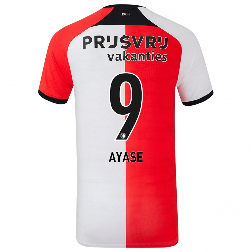 Férfi Ayase Ueda #9 Piros Fehér Hazai Jersey 2024/25 Mez Póló Ing