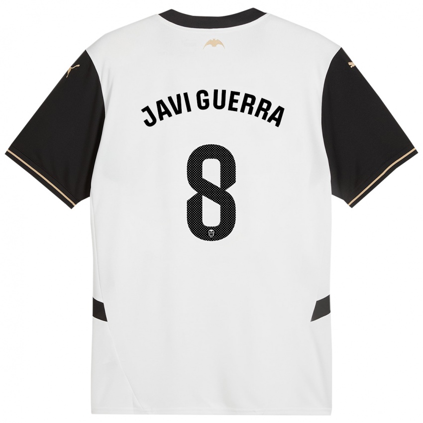 Férfi Javi Guerra #8 Fehér Fekete Hazai Jersey 2024/25 Mez Póló Ing