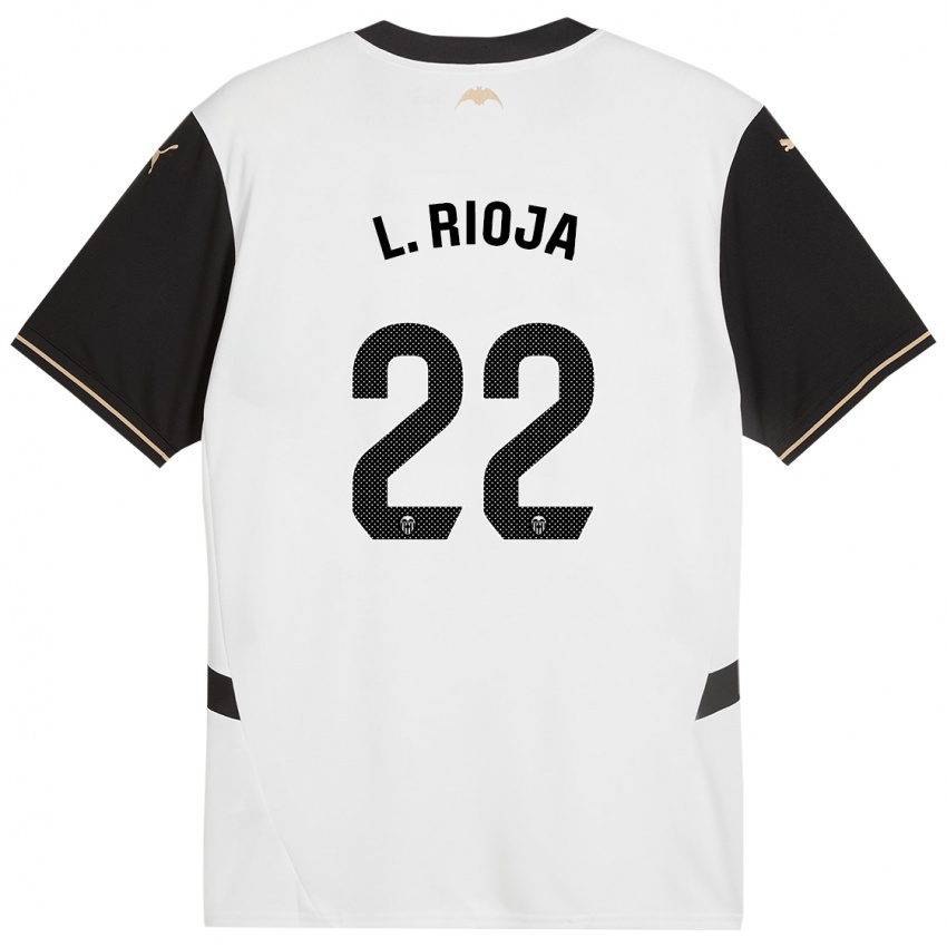 Férfi Luis Rioja #22 Fehér Fekete Hazai Jersey 2024/25 Mez Póló Ing