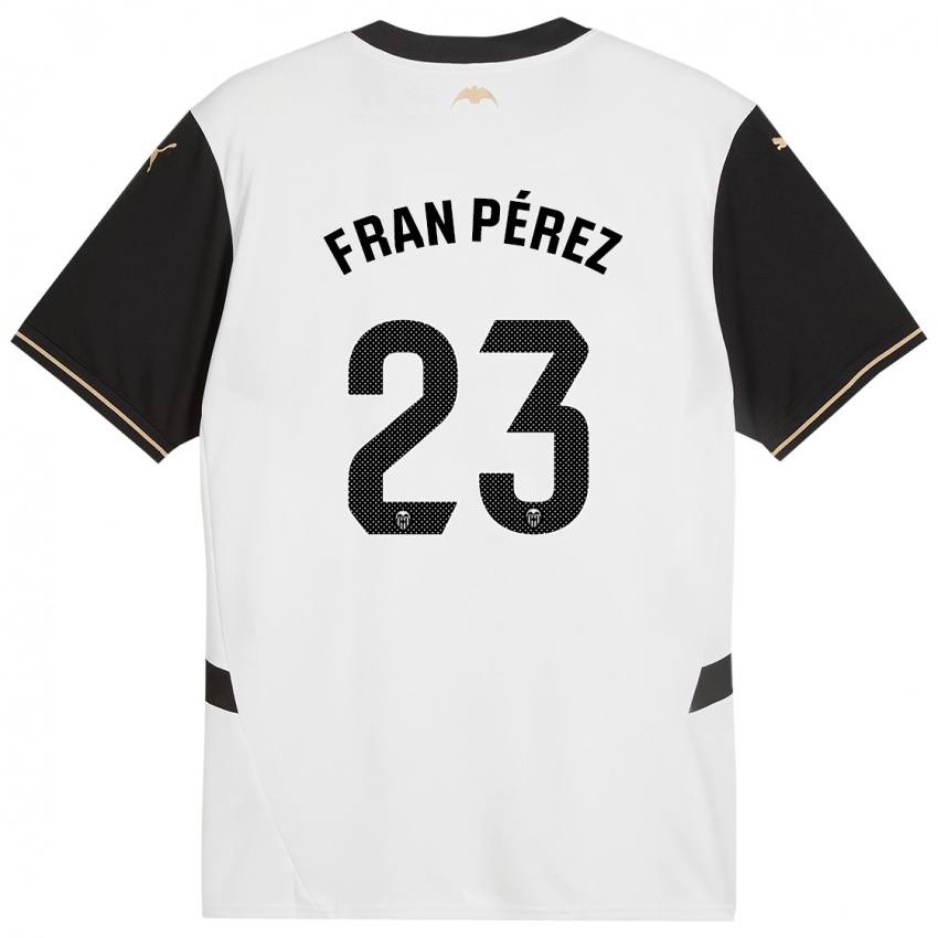 Férfi Fran Pérez #23 Fehér Fekete Hazai Jersey 2024/25 Mez Póló Ing