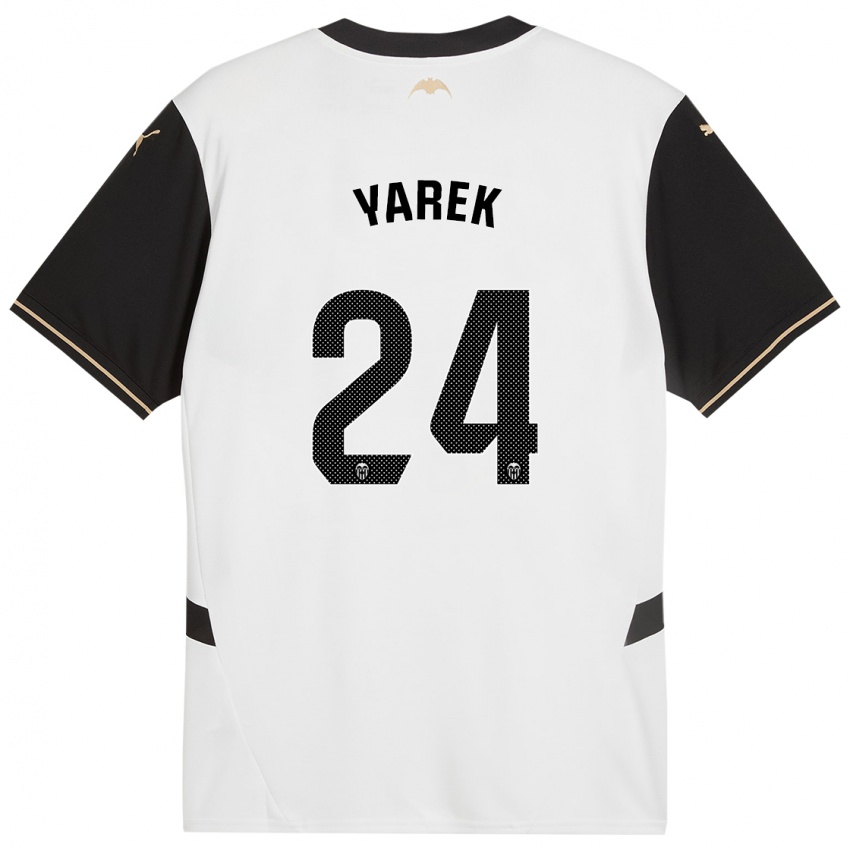 Férfi Yarek Gasiorowski #24 Fehér Fekete Hazai Jersey 2024/25 Mez Póló Ing