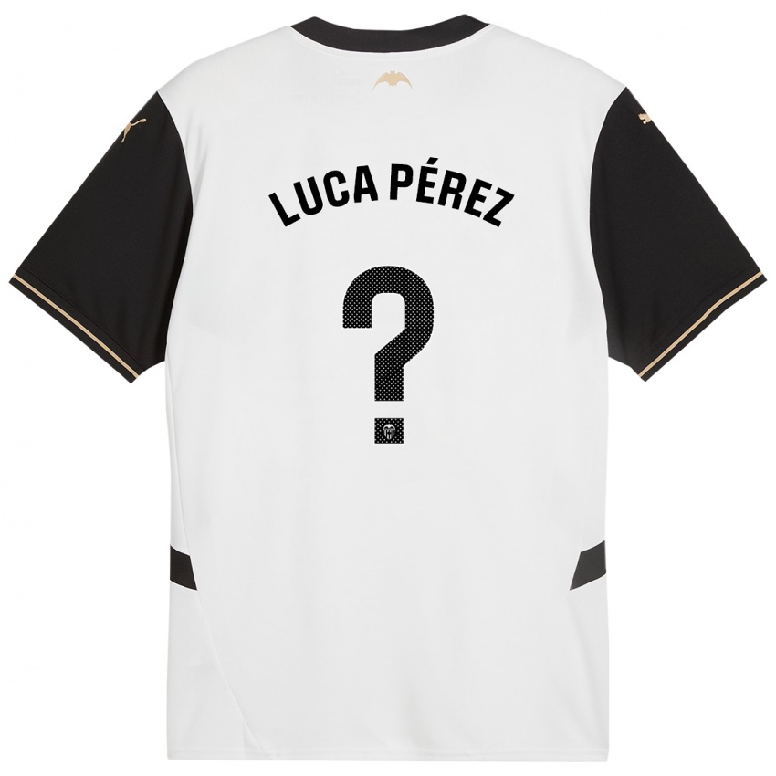 Férfi Simón Luca Pérez #0 Fehér Fekete Hazai Jersey 2024/25 Mez Póló Ing