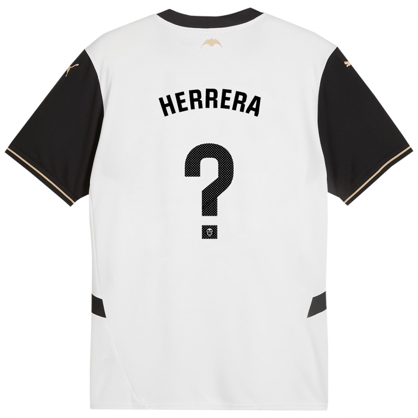 Férfi Iker Herrera #0 Fehér Fekete Hazai Jersey 2024/25 Mez Póló Ing