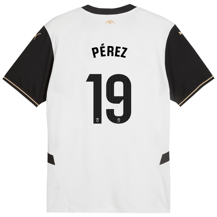 Férfi Joselu Pérez #19 Fehér Fekete Hazai Jersey 2024/25 Mez Póló Ing