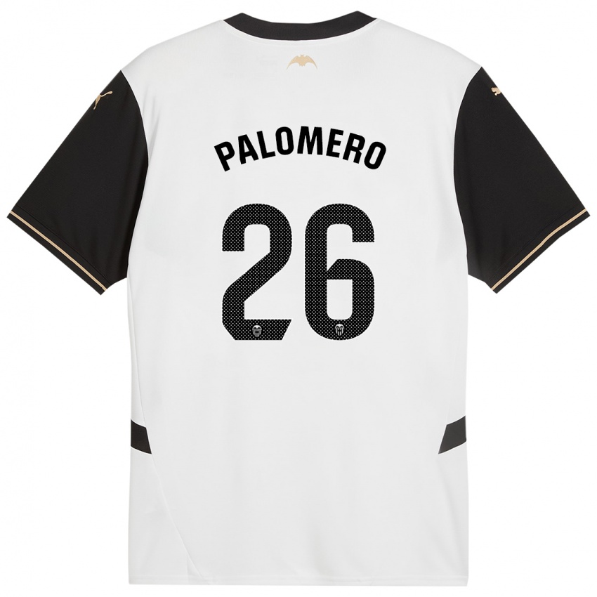 Férfi Marc Palomero #26 Fehér Fekete Hazai Jersey 2024/25 Mez Póló Ing