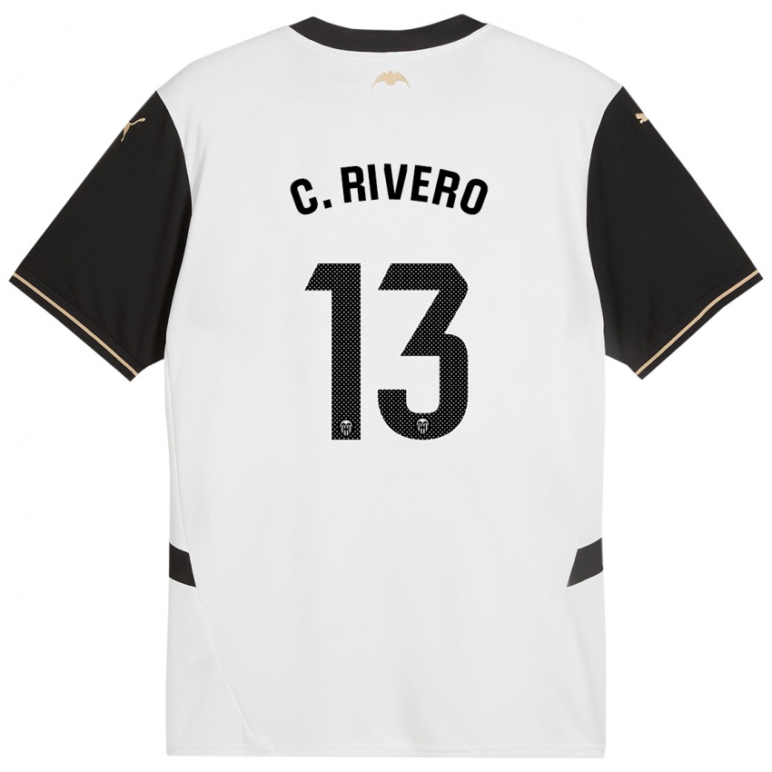 Férfi Cristian Rivero #13 Fehér Fekete Hazai Jersey 2024/25 Mez Póló Ing