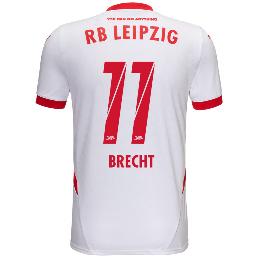 Férfi Barbara Brecht #11 Fehér Piros Hazai Jersey 2024/25 Mez Póló Ing