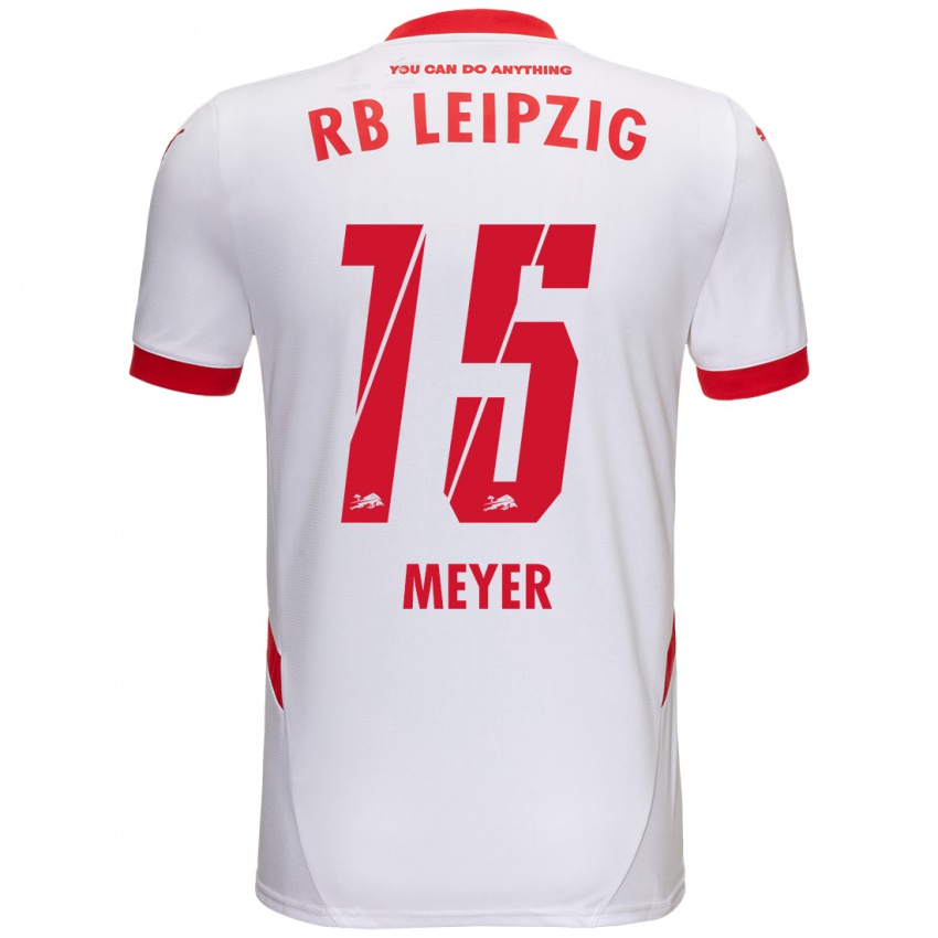 Férfi Tim Meyer #15 Fehér Piros Hazai Jersey 2024/25 Mez Póló Ing