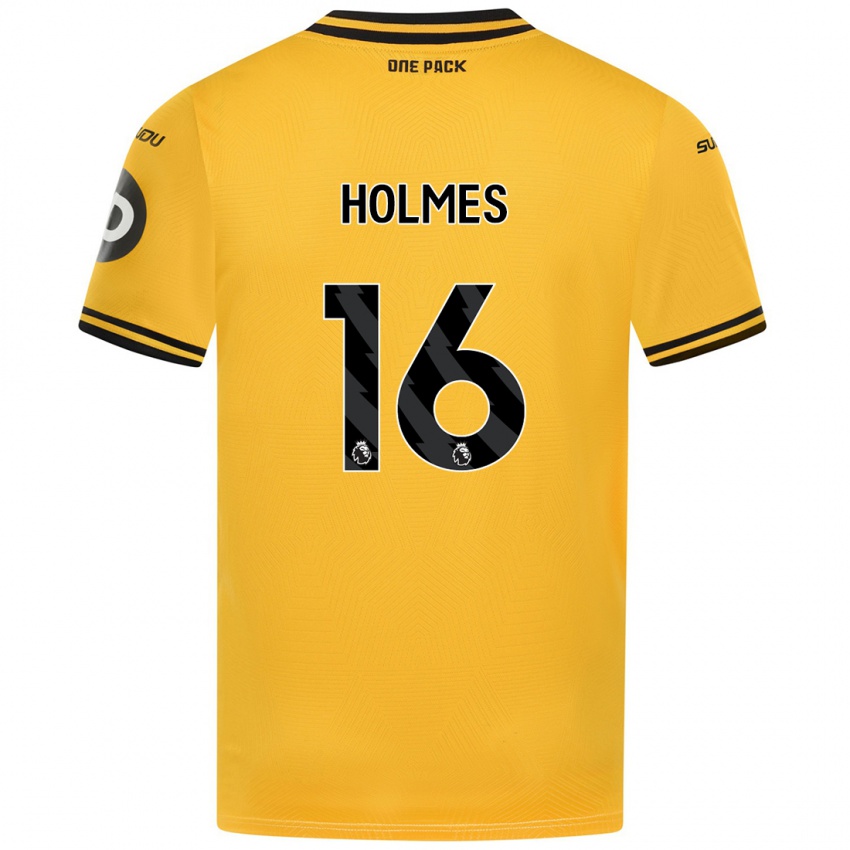 Férfi Summer Holmes #16 Sárga Hazai Jersey 2024/25 Mez Póló Ing