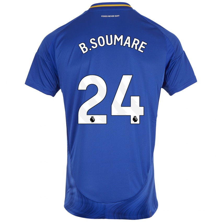 Férfi Boubakary Soumare #24 Kék Fehér Hazai Jersey 2024/25 Mez Póló Ing