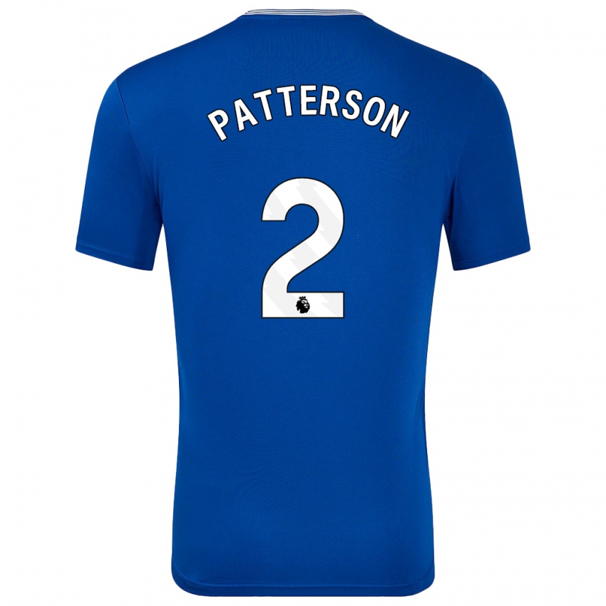 Férfi Nathan Patterson #2 Kék -Val Hazai Jersey 2024/25 Mez Póló Ing