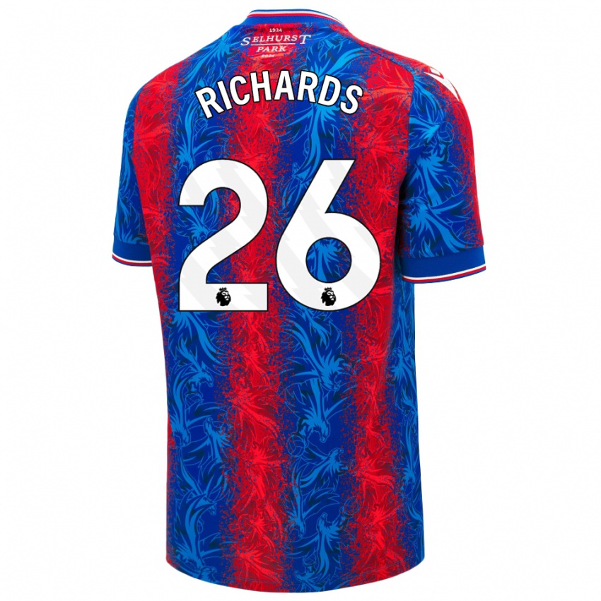 Férfi Chris Richards #26 Piros Kék Csíkok Hazai Jersey 2024/25 Mez Póló Ing