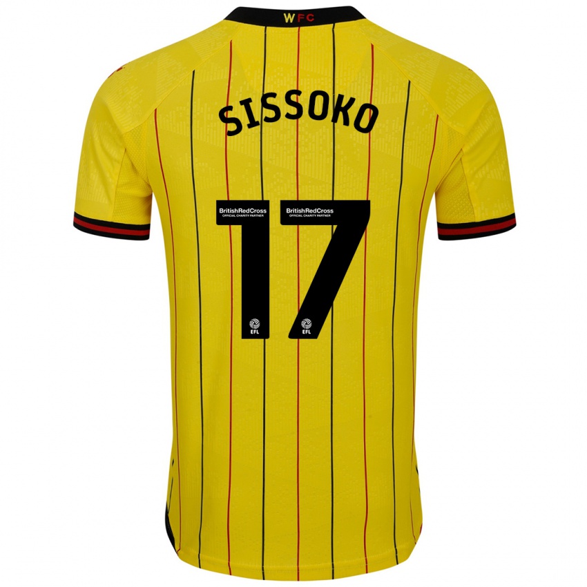 Férfi Moussa Sissoko #17 Sárga Fekete Hazai Jersey 2024/25 Mez Póló Ing