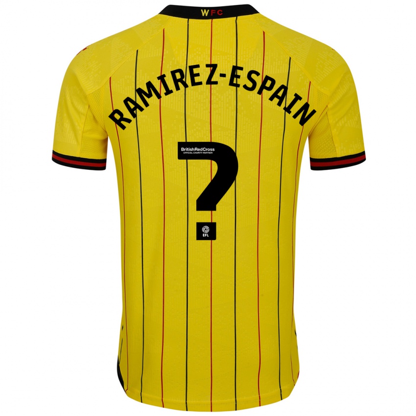 Férfi Leo Ramirez-Espain #0 Sárga Fekete Hazai Jersey 2024/25 Mez Póló Ing