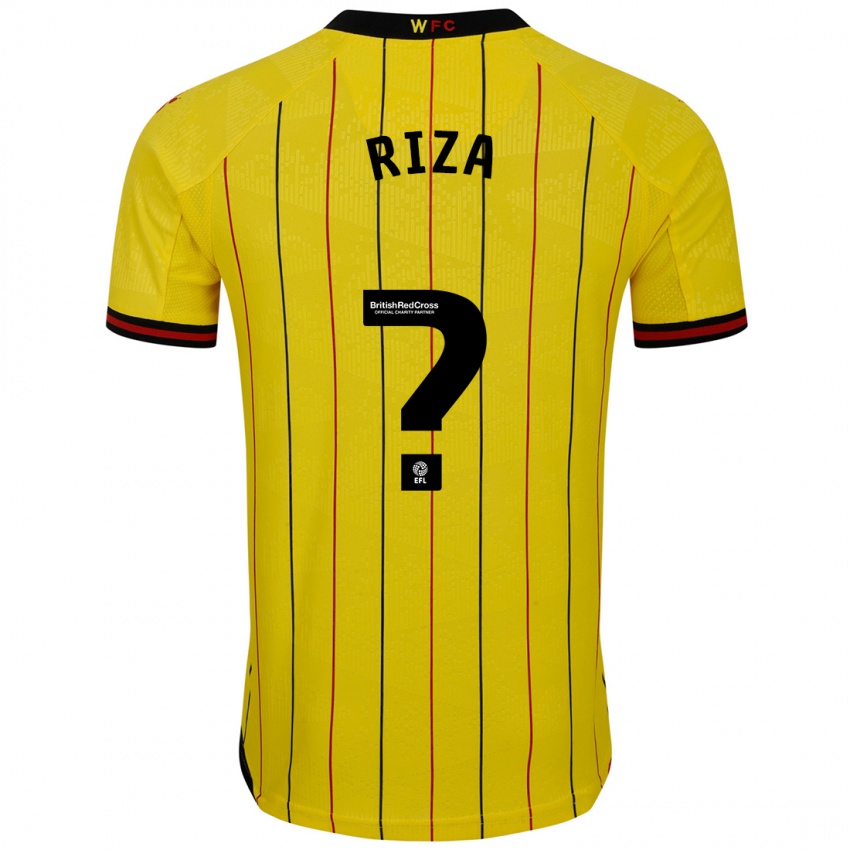 Férfi Josh Riza #0 Sárga Fekete Hazai Jersey 2024/25 Mez Póló Ing