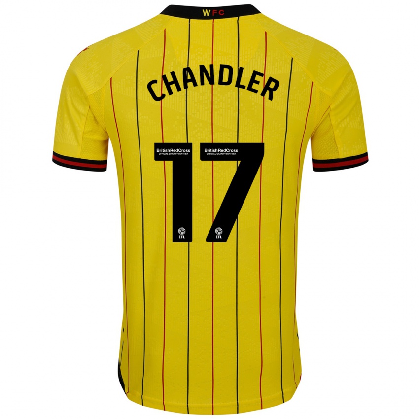 Férfi Megan Chandler #17 Sárga Fekete Hazai Jersey 2024/25 Mez Póló Ing