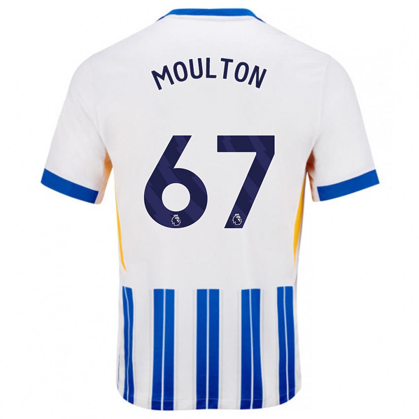 Férfi Remeiro Moulton #67 Fehér Kék Csíkos Hazai Jersey 2024/25 Mez Póló Ing