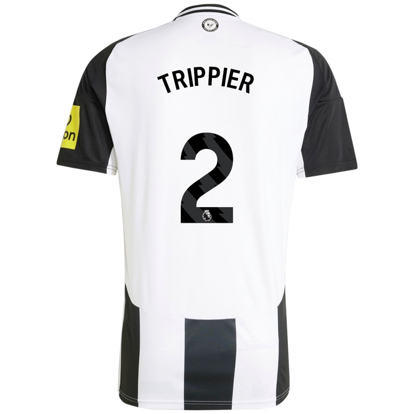 Férfi Kieran Trippier #2 Fehér Fekete Hazai Jersey 2024/25 Mez Póló Ing