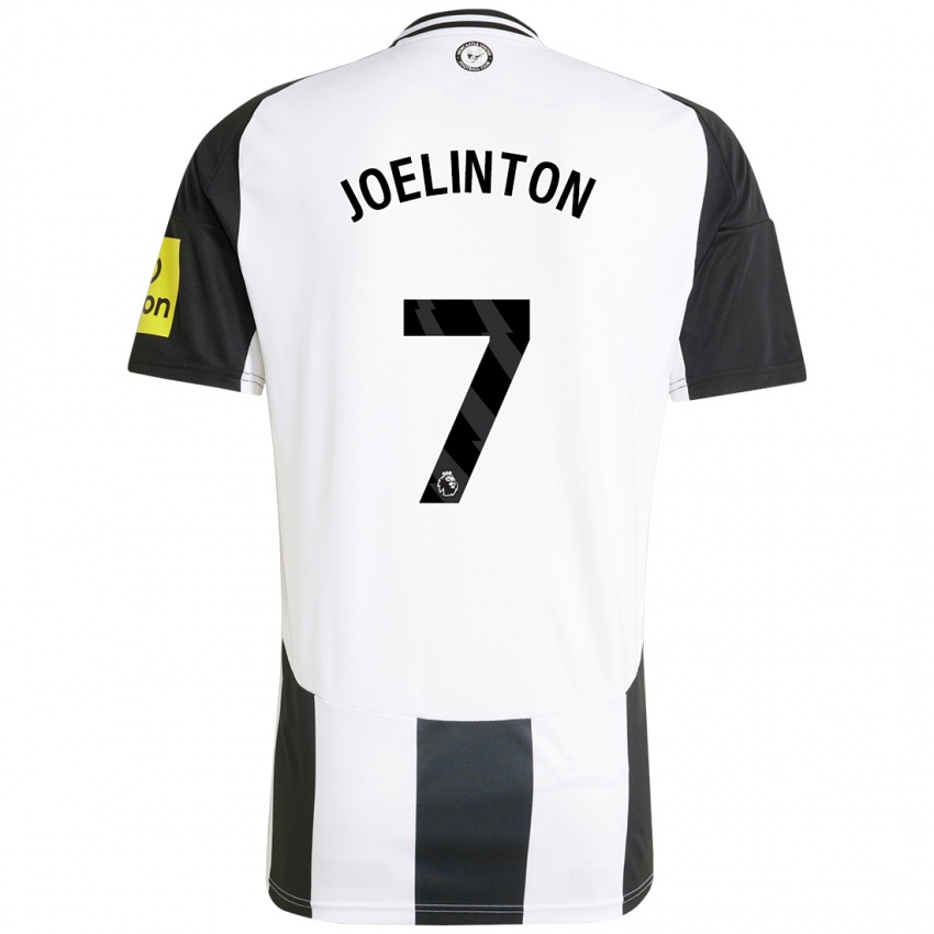 Férfi Joelinton #7 Fehér Fekete Hazai Jersey 2024/25 Mez Póló Ing