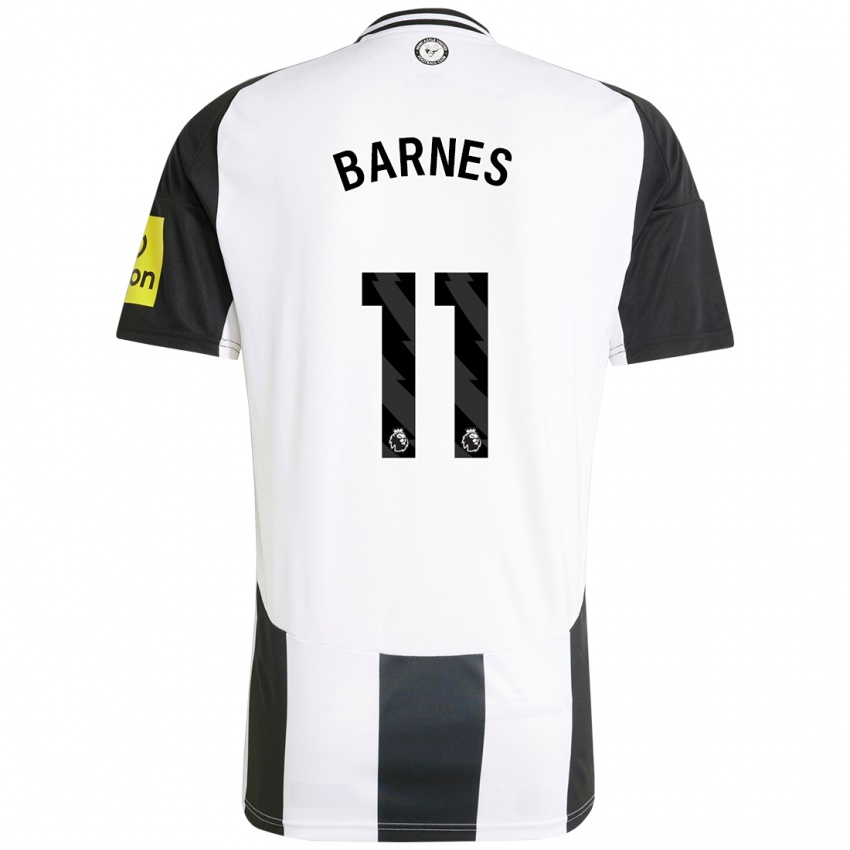 Férfi Harvey Barnes #11 Fehér Fekete Hazai Jersey 2024/25 Mez Póló Ing