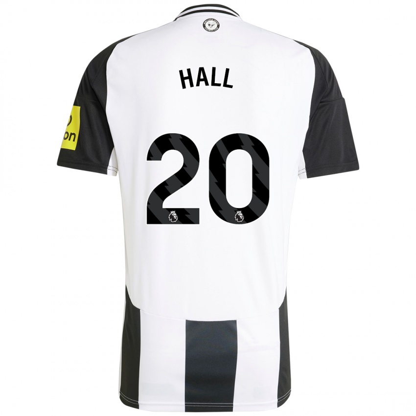 Férfi Lewis Hall #20 Fehér Fekete Hazai Jersey 2024/25 Mez Póló Ing