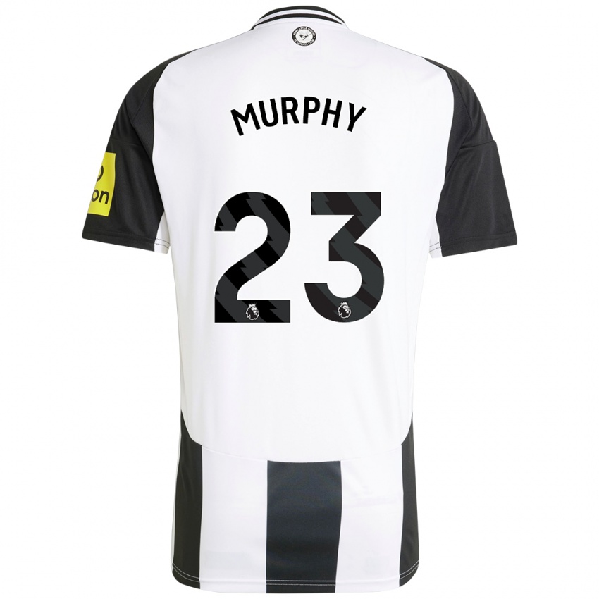 Férfi Jacob Murphy #23 Fehér Fekete Hazai Jersey 2024/25 Mez Póló Ing