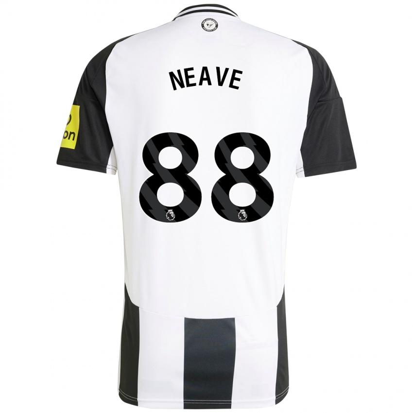 Férfi Sean Neave #88 Fehér Fekete Hazai Jersey 2024/25 Mez Póló Ing