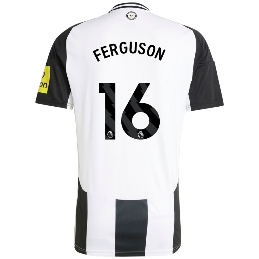 Férfi Becky Ferguson #16 Fehér Fekete Hazai Jersey 2024/25 Mez Póló Ing