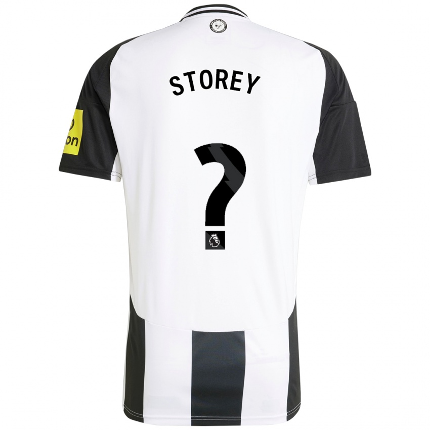 Férfi Sam Storey #0 Fehér Fekete Hazai Jersey 2024/25 Mez Póló Ing