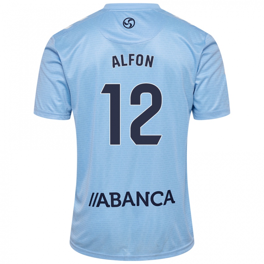 Férfi Alfon Gonzalez #12 Ég Kék Hazai Jersey 2024/25 Mez Póló Ing