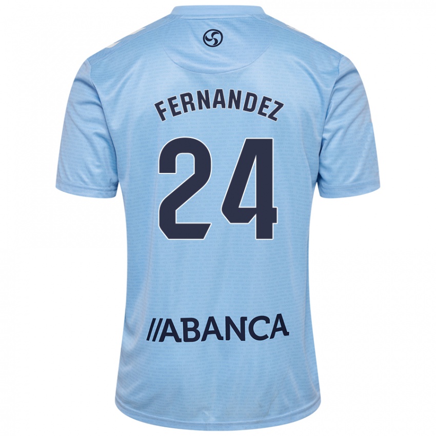 Férfi César Fernández #24 Ég Kék Hazai Jersey 2024/25 Mez Póló Ing