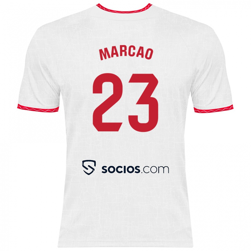 Férfi Marcão #23 Fehér Piros Hazai Jersey 2024/25 Mez Póló Ing