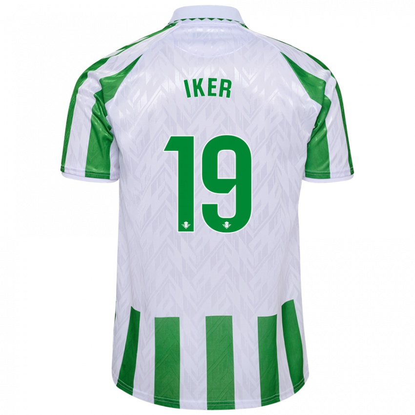 Férfi Iker Losada #19 Zöld Fehér Csíkok Hazai Jersey 2024/25 Mez Póló Ing