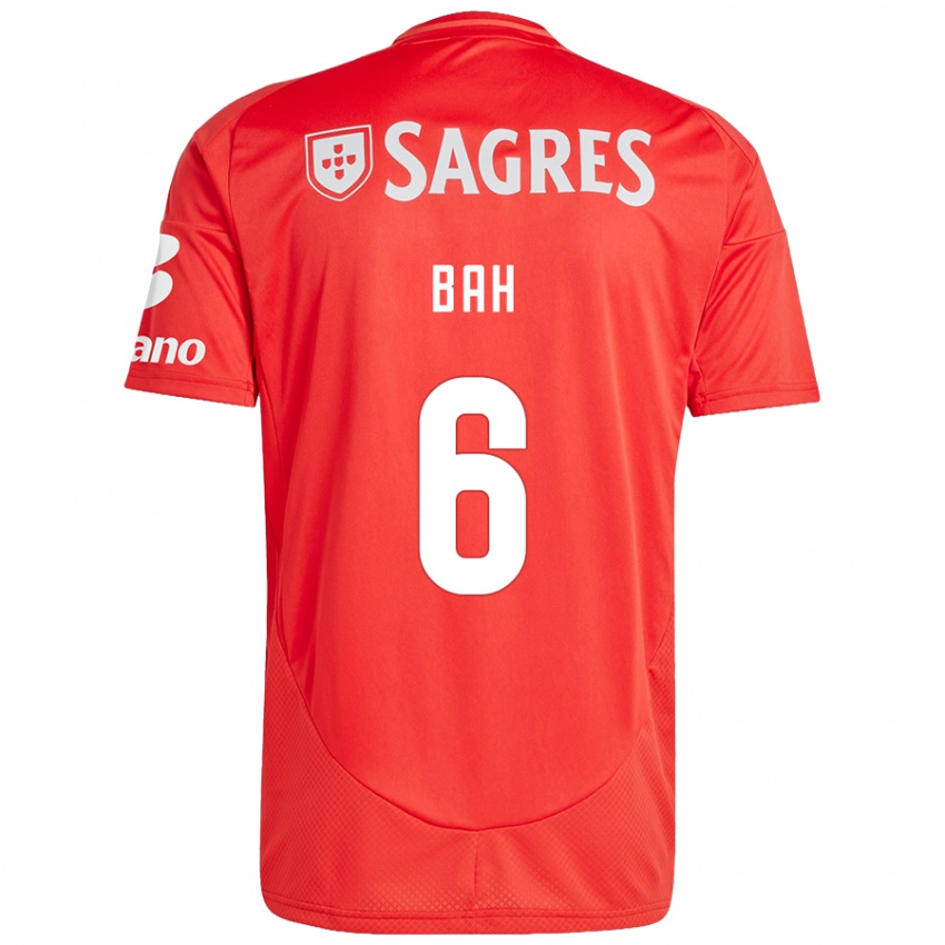 Férfi Alexander Bah #6 Piros Fehér Hazai Jersey 2024/25 Mez Póló Ing