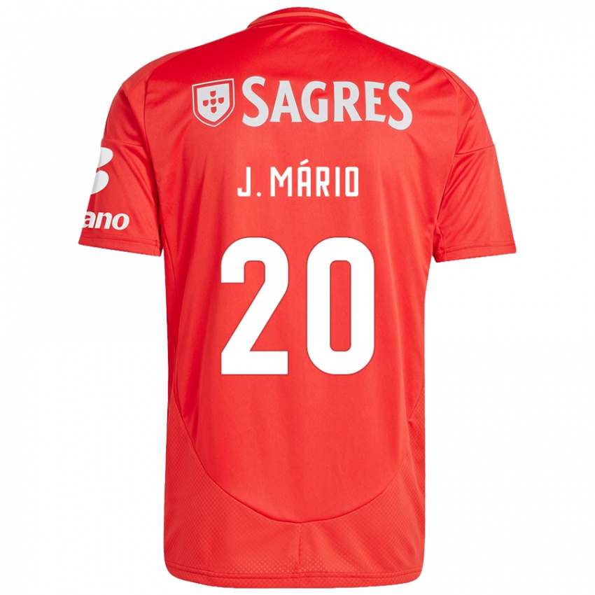 Férfi Joao Mario #20 Piros Fehér Hazai Jersey 2024/25 Mez Póló Ing