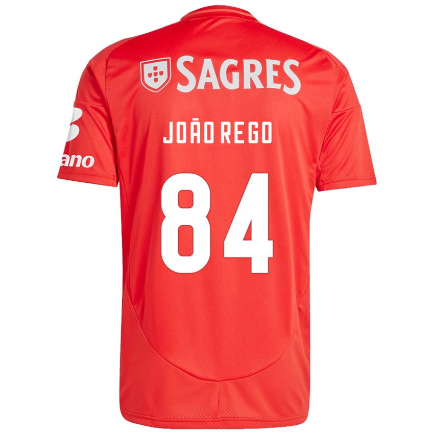 Férfi João Rêgo #84 Piros Fehér Hazai Jersey 2024/25 Mez Póló Ing