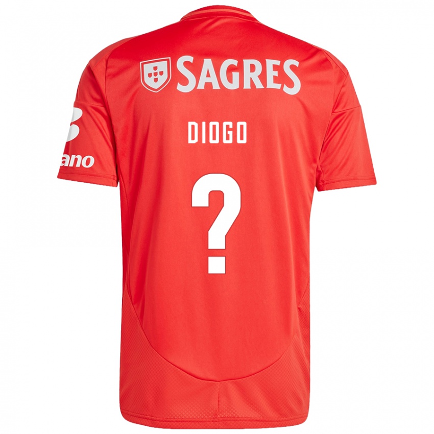 Férfi Diogo Ferreira #0 Piros Fehér Hazai Jersey 2024/25 Mez Póló Ing