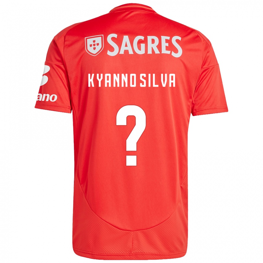 Férfi Kyanno Silva #0 Piros Fehér Hazai Jersey 2024/25 Mez Póló Ing