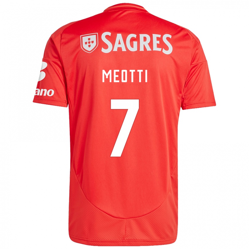 Férfi Carlos Meotti #7 Piros Fehér Hazai Jersey 2024/25 Mez Póló Ing