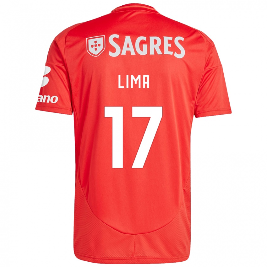 Férfi Ivan Lima #17 Piros Fehér Hazai Jersey 2024/25 Mez Póló Ing