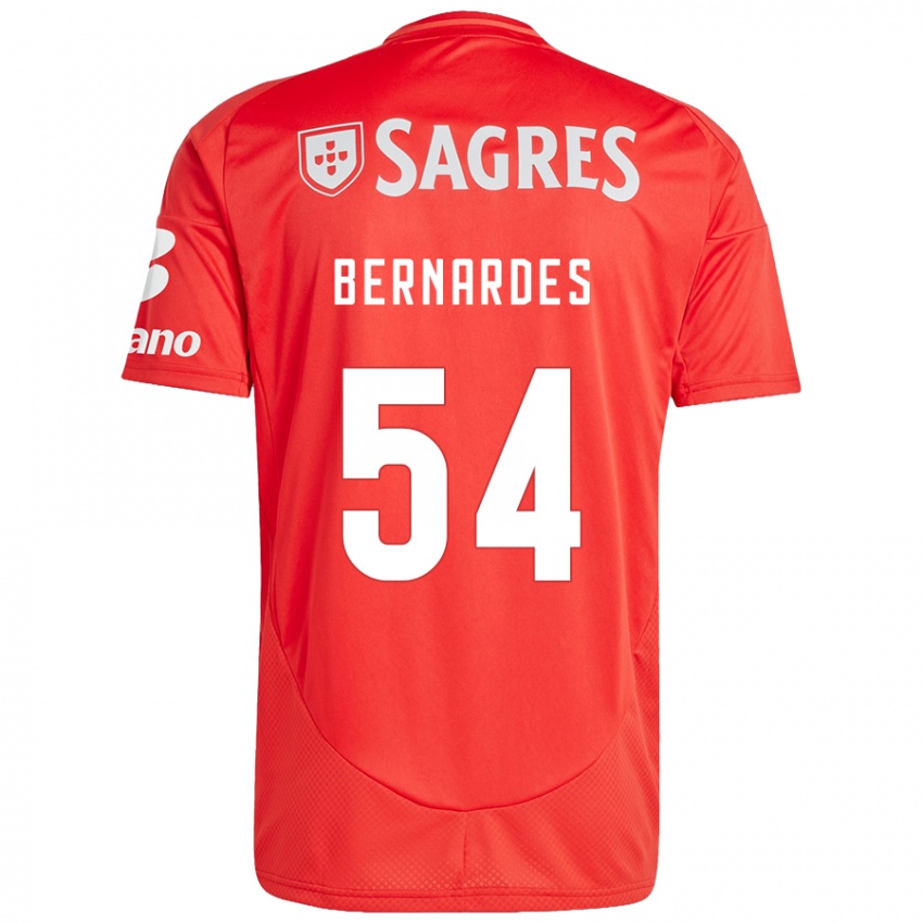 Férfi Bernardes #54 Piros Fehér Hazai Jersey 2024/25 Mez Póló Ing