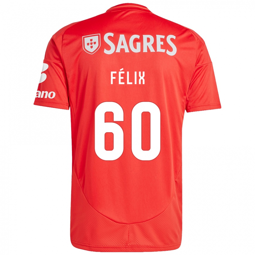 Férfi Nuno Félix #60 Piros Fehér Hazai Jersey 2024/25 Mez Póló Ing