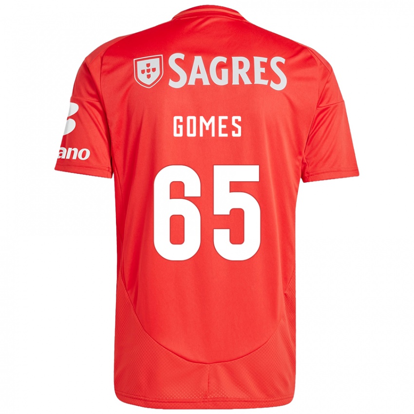 Férfi André Gomes #65 Piros Fehér Hazai Jersey 2024/25 Mez Póló Ing