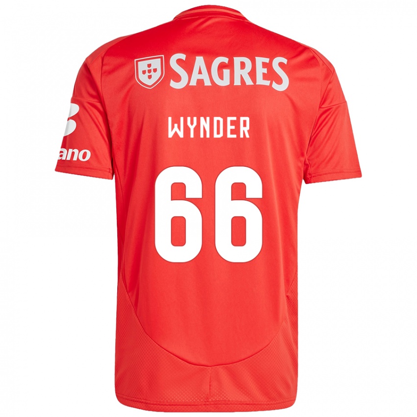 Férfi Joshua Wynder #66 Piros Fehér Hazai Jersey 2024/25 Mez Póló Ing